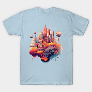 Pastel Dreams: Floating Utopia in Chromatic Harmony T-Shirt